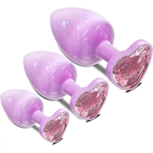Violet Metal Anal Plug with Jewel – Beginner Friendly & Safe