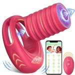 Anillo vibrador para parejas con 10 modos, control por app y silicona líquida. Impermeable, recargable y perfecto para juegos íntimos.