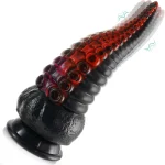 Black Unique Textured Octopus Feet Vibrating Dildo