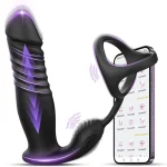 Masajeador Anal 3 en 1 con Control App y Anillo Vibrador para el Pene