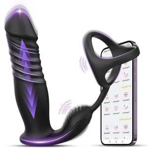 Masajeador Anal 3 en 1 con Control App y Anillo Vibrador para el Pene