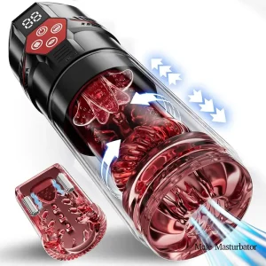 Smart LCD Suction Masturbator – Waterproof & Realistic