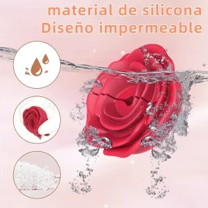 Vibrador de Pezones en Forma de Rosa con Control