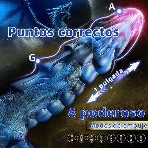 Dildo Monstruo XL con Vibración, Empuje y Calor