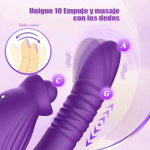 Vibrador Retráctil 2 en 1 para Clítoris y Punto G