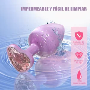Violet Metal Anal Plug with Jewel – Beginner Friendly & Safe