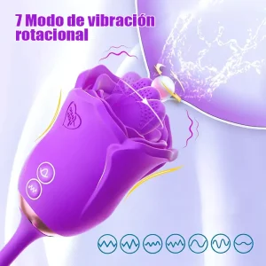 Vibrador Rosa 3 en 1 con Lengua y Vibración