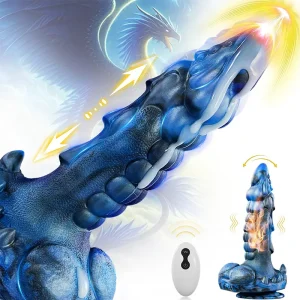 Dildo Monstruo XL con Vibración, Empuje y Calor