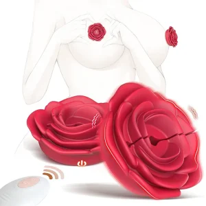 Vibrador de Pezones en Forma de Rosa con Control
