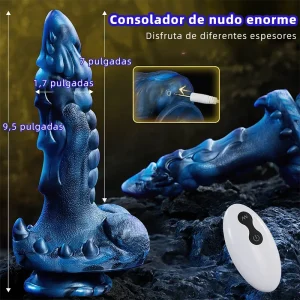 Dildo Monstruo XL con Vibración, Empuje y Calor