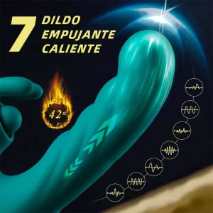 Vibrador Conejito con Calor, Empuje y Bolas Anales