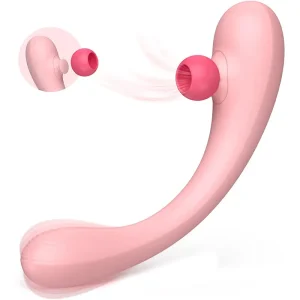 Vibrador de succión rosa y lindo para clítoris y punto G