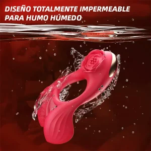 Anillo Pene Rose con Vibración y Estimulación del Clítoris