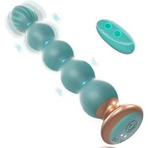 Plug Anal con Cuentas Vibrantes y Control Remoto, 10 Modos
