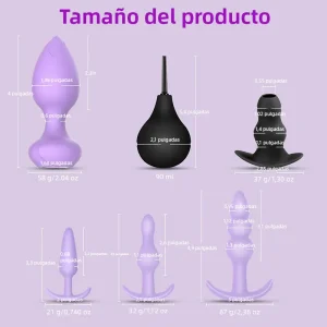 Set de 6 Plug Anales Vibradores con Control Remoto