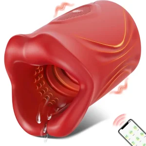 Vibrador masculino 4 en 1 con app y diseño tipo rosa