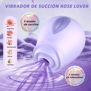 Clitorial Rose Toy con fuerte succión para masturbación
