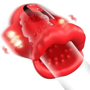 Masturbador vibrador tipo boca para placer realista