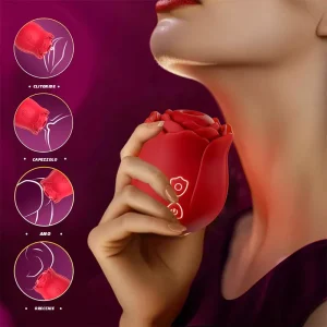 Rose Toy 3‑en‑1 Vibrador para Clítoris, Pechos y Ano