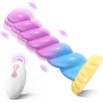 Consolador anal de silicona con control remoto y vibración