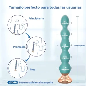 Plug Anal con Cuentas Vibrantes y Control Remoto, 10 Modos