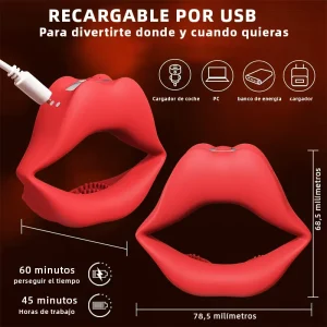Anillo vibrador para pene + mini vibrador discreto rojo