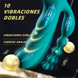 Vibrador Conejito con Calor, Empuje y Bolas Anales