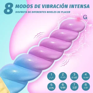 Consolador anal de silicona con control remoto y vibración
