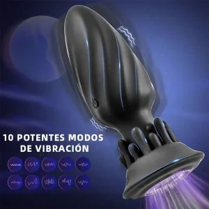 Plug anal vibrador giratorio – 10 modos para hombres