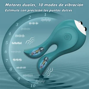 Vibrador verde de doble motor – 10 modos para punto G