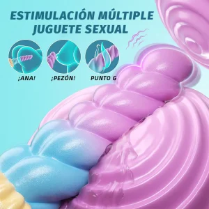 Consolador anal de silicona con control remoto y vibración