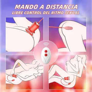 Rose Toy Vibrador Clitoriano 3 en 1 con Lengua y Succión