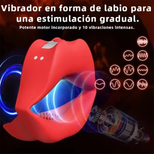 Anillo vibrador para pene + mini vibrador discreto rojo