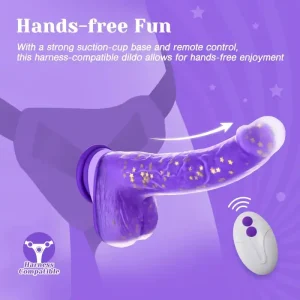 Consolador vibrador de empuje,de punto G de 9.25 pulgadas