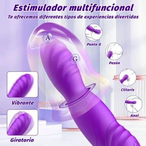 Vibrador rotativo punto G con 7 modos y 5 rotaciones