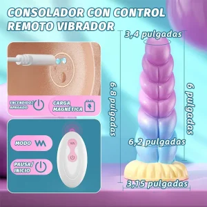 Consolador anal de silicona con control remoto y vibración