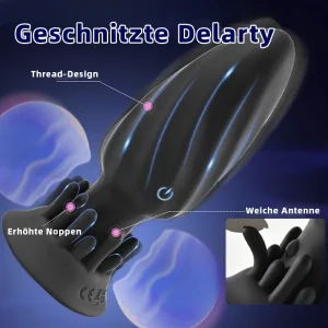 Plug anal vibrador giratorio – 10 modos para hombres