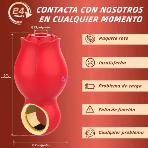 Rose Vibrador con Lengua Giratoria 360° para Mujeres