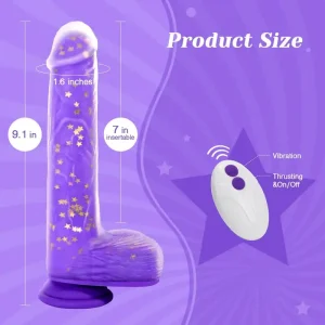 Consolador vibrador de empuje,de punto G de 9.25 pulgadas