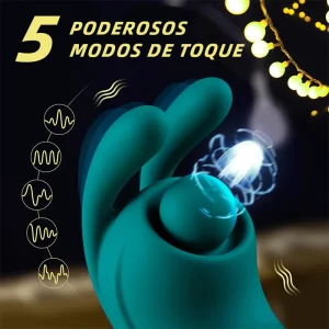 Vibrador Conejito con Calor, Empuje y Bolas Anales