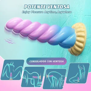 Consolador anal de silicona con control remoto y vibración