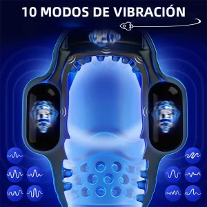 Masturbador Masculino Vibrador 10 Modos con App y Entrenador
