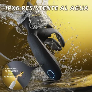 Masajeador de Próstata 3 en 1 con 10 Modos de Vibración
