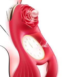 Anillo Pene Rose con Vibración y Estimulación del Clítoris