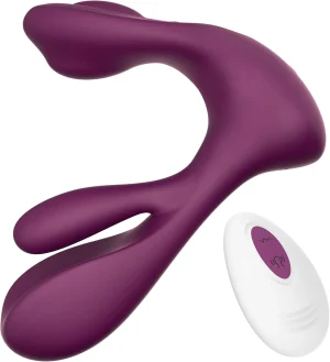 Vibrador portátil punto G y clítoris con rotación y control remoto