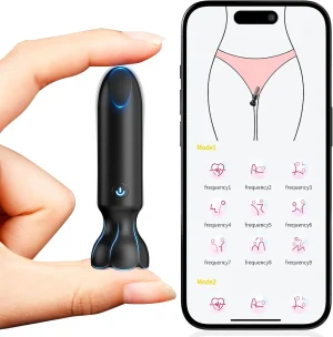 Mini Vibrador Bala – 9 Modos, Control App, Discreto (Rosa)