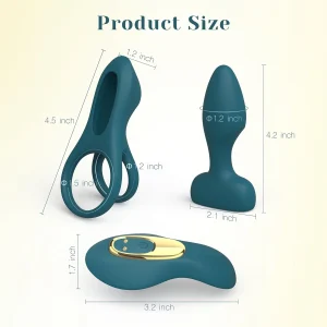 Kit Vibrador Pareja – Anillo Vibrador, Vibrador de Bragas & Plug Anal