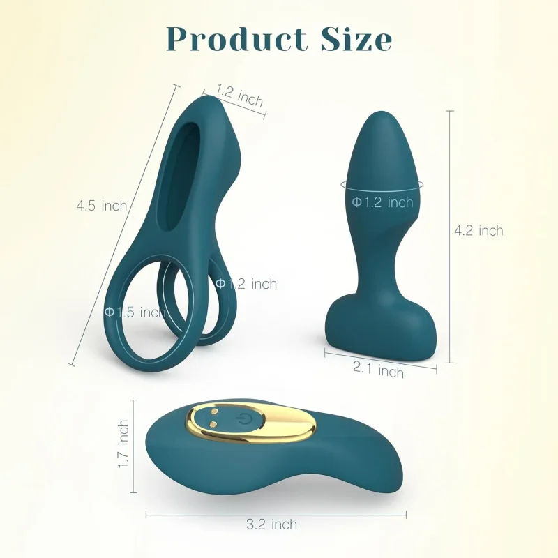 Kit Vibrador Pareja – Anillo Vibrador, Vibrador de Bragas & Plug Anal