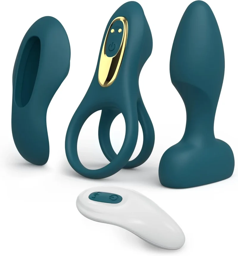 Kit Vibrador Pareja – Anillo Vibrador, Vibrador de Bragas & Plug Anal