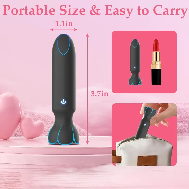 Mini Vibrador Bala – 9 Modos, Control App, Discreto (Rosa)